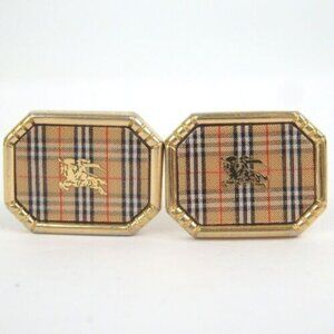 uthentic BURBERRY Nova Check cuffs metal [Used]